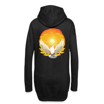 Lumière du soleil Colombe Dieu Jésus Paix Création - Sweat-shirt à capuche long Femme - noir - Dos