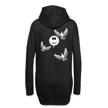 Ballon Céleste Colombes de la Paix Colombes Paix - Sweat-shirt à capuche long Femme - noir - Dos