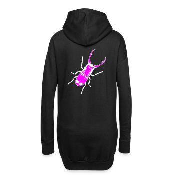 Cerf coléoptère insectes insectes bois animaux de forêt enfant - Sweat-shirt à capuche long Femme - noir - Dos