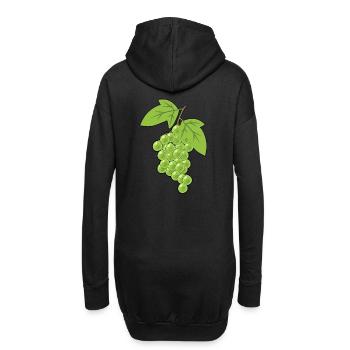Weintrauben Trauben Hobbygärtner Ernte Weinrebe - Hoodie-Kleid - Schwarz - Hinten