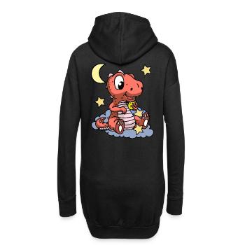 Guten Nacht Dino Kleinkinder Baby Kinder himmlisch - Hoodie-Kleid - Schwarz - Hinten