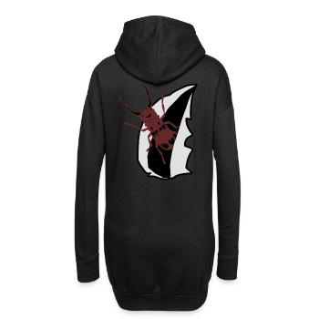 coléoptère cerf insectes bois nature enfant - Sweat-shirt à capuche long Femme - noir - Dos