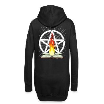 Pentagramm Hexerei Satanisch Okkult Spirituell - Hoodie-Kleid - Schwarz - Hinten