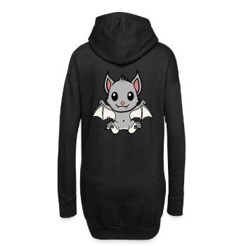 Halloween Blutsauger Fledermaus Horror Kind Baby - Hoodie-Kleid - Schwarz - Hinten