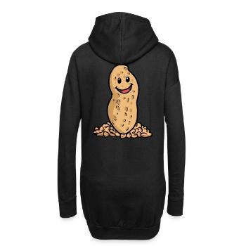 Noël Cadeau de Noël Noix d’arachide Heureux - Sweat-shirt à capuche long Femme - noir - Dos