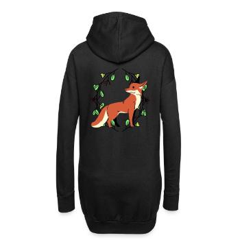 Frühling Wildnis Natur Fuchs Waldtiere Kind Füchse - Hoodie-Kleid - Schwarz - Hinten