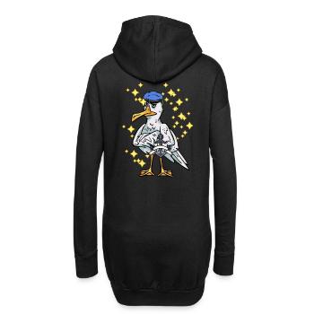 Seagull Sailor Sailor Maritim Anchor Ahoi Capitaine - Sweat-shirt à capuche long Femme - noir - Dos