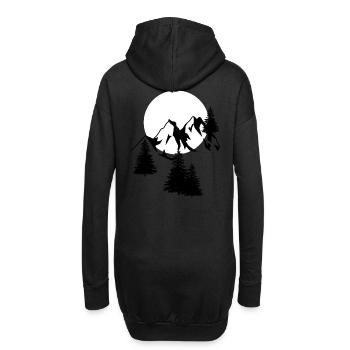 Amoureux de la nature Montagnes Alpes Tyrol Tyrol du Sud Alm - Sweat-shirt à capuche long Femme - noir - Dos