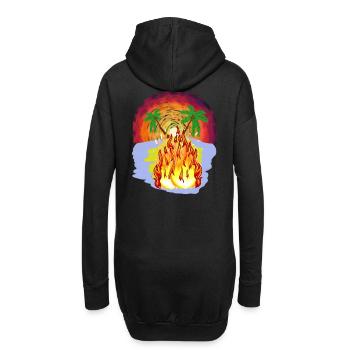 Chaleur estivale brûlante Climat estival Île - Sweat-shirt à capuche long Femme - noir - Dos