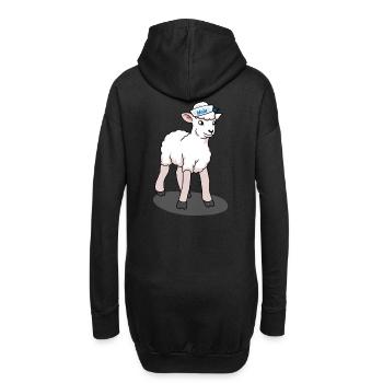 Moin Nordsee Ostsee Schaf Küste Norddeutschland - Hoodie-Kleid - Schwarz - Hinten