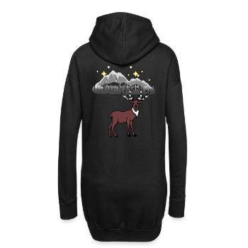 Nature sauvage Nature Cerf Elk Amoureux de la nature - Sweat-shirt à capuche long Femme - noir - Dos