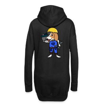 Artisans Artisans Chantier De construction Professions Travail - Sweat-shirt à capuche long Femme - noir - Dos