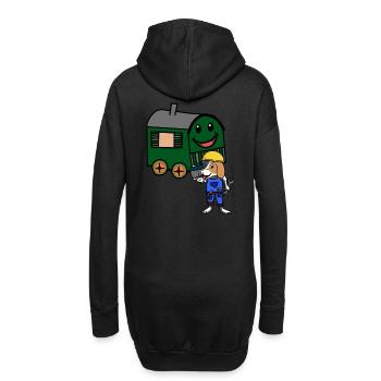 Bauwagen Handwerker Handwerk Zimmermann Hütte - Hoodie-Kleid - Schwarz - Hinten