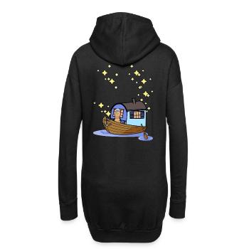 Ahoi Bateau à rames Bateau à aubes Voilier Maritime - Sweat-shirt à capuche long Femme - noir - Dos