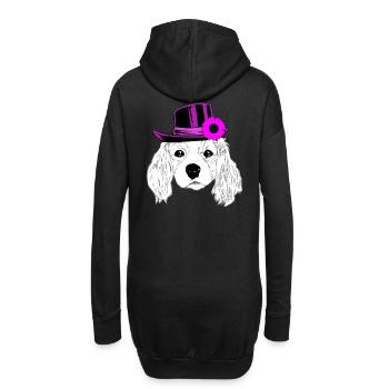 Fantasy Dog Head Gentleman Chapeau Mister Dog Kids - Sweat-shirt à capuche long Femme - noir - Dos
