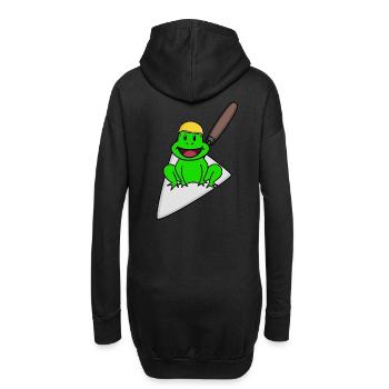 Handwerker Frosch Maurer Maurerkelle Baustelle Bau - Hoodie-Kleid - Schwarz - Hinten