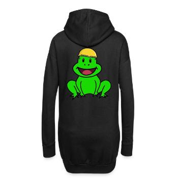 Artisans Chantiers de construction Grenouille Casque de sécurité Chef Crapaud - Sweat-shirt à capuche long Femme - noir - Dos