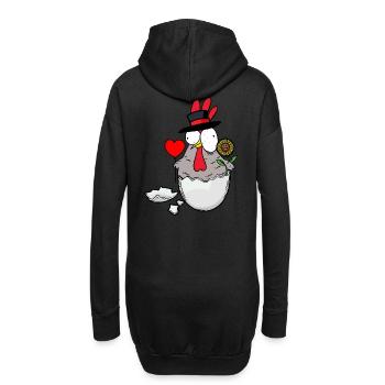 Geburtstag Huhn Glückwunsch Gratulieren Geburt - Hoodie-Kleid - Schwarz - Hinten