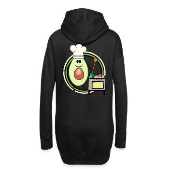 Avocado Kochkunst Hobbykoch Koch Kochmütze Herd - Hoodie-Kleid - Schwarz - Hinten