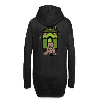 Remorque Forêt Animaux Faune Nature Sauvage Ours - Sweat-shirt à capuche long Femme - noir - Dos