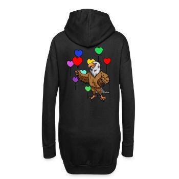 Eagle Anniversaire Félicitations Cadeau d’anniversaire - Sweat-shirt à capuche long Femme - noir - Dos