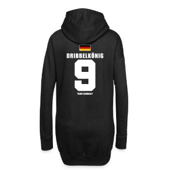 Deutschland Fussball Dribbelkönig Nr.9 Fußball - Hoodie-Kleid - Schwarz - Hinten