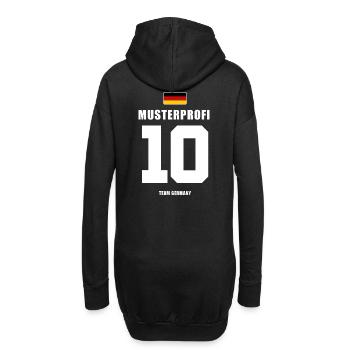 Deutschland Fussball Nr.10 Musterprofi Fußball - Hoodie-Kleid - Schwarz - Hinten