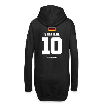 Deutschland Fussball StrategeFußball - Hoodie-Kleid - Schwarz - Hinten