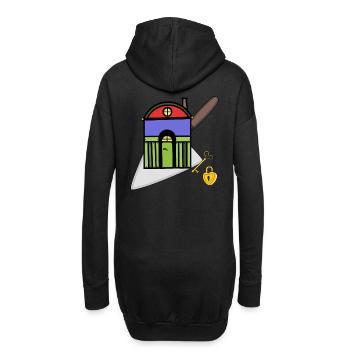 Maurerkelle Handwerker Haus Hütte Bauherr bauen - Hoodie-Kleid - Schwarz - Hinten