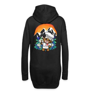 Autriche Cuisine gastronomique Chef amateur Chef nounours - Sweat-shirt à capuche long Femme - noir - Dos