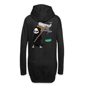 Mammifères marins Baleine Poisson Faucheur Protection de l’environnement - Sweat-shirt à capuche long Femme - noir - Dos