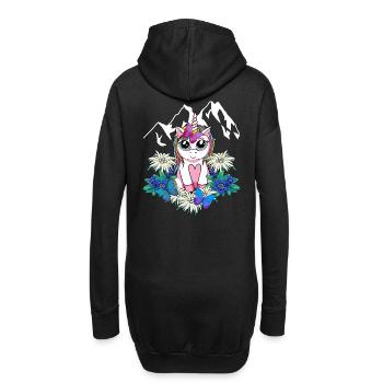Alpes Licorne Printemps Animaux mythiques Alm Enfants - Sweat-shirt à capuche long Femme - noir - Dos