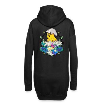 Début de printemps Poussins Volaille Joyeuses Pâques Nature - Sweat-shirt à capuche long Femme - noir - Dos