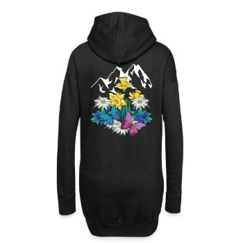 Autriche Tyrol printemps Nature Amoureux de la nature Alm - Sweat-shirt à capuche long Femme - noir - Dos