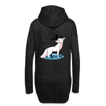 Wildtiere Arktis Nordpol Fuchs Füchse Kind Polar - Hoodie-Kleid - Schwarz - Hinten