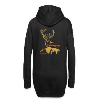 Jäger Geschenk Waidmannsheil-Jagen ist Naturschutz - Hoodie-Kleid - Schwarz - Hinten