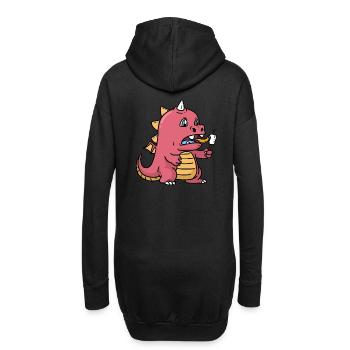 Bébé Dragon Affamé Faim Faim Enfants Bébé - Sweat-shirt à capuche long Femme - noir - Dos