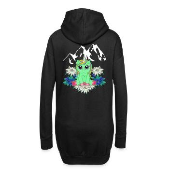 Einhorn Flora Alpen Gebirge Horn Gipfel Frühling - Hoodie-Kleid - Schwarz - Hinten