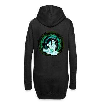Traum Traumfrau Fantasy Männer sexy Mädchen Girl - Hoodie-Kleid - Schwarz - Hinten