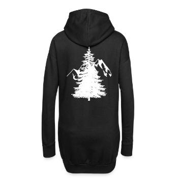 Tanne Fichte Nadelbaum Natur Gebirge Berg Alpen - Hoodie-Kleid - Schwarz - Hinten
