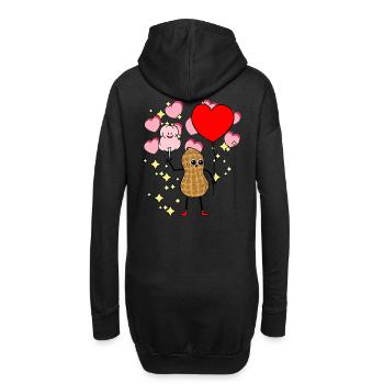 Copieux cacahuètes cadeau d’anniversaire enfants bébé - Sweat-shirt à capuche long Femme - noir - Dos
