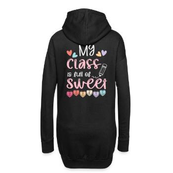 Lehrerin Geschenk - Hoodie-Kleid - Schwarz - Hinten