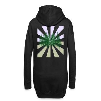 Strahlen Wald Tannen Wildnis Flora Ökologie - Hoodie-Kleid - Schwarz - Hinten