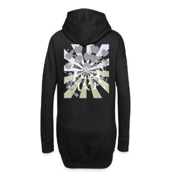 Wildpferde Pferd Pony Pferde Pferdenarr Reiterin - Hoodie-Kleid - Schwarz - Hinten