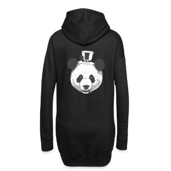 Asien Neujahr Pandabär Bär Glücksbringer China - Hoodie-Kleid - Schwarz - Hinten