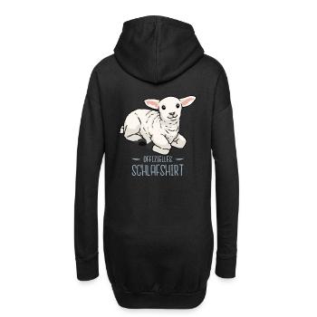 Schaf Schafe Guten Nacht schlafen Kinder Baby Lamm - Hoodie-Kleid - Schwarz - Hinten