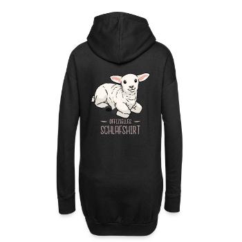 Schaf Schafe Guten Nacht schlafen Kinder Baby - Hoodie-Kleid - Schwarz - Hinten