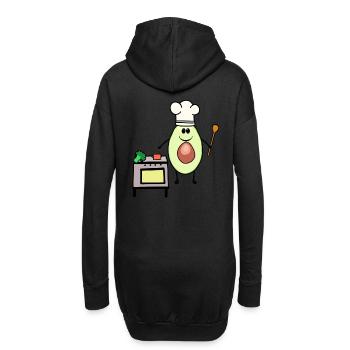 Avocado Gemüse Hobbykoch Vegetarisch Kochkunst - Hoodie-Kleid - Schwarz - Hinten