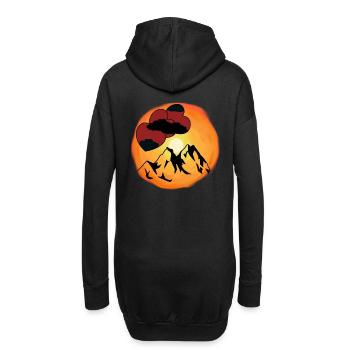 Sunshine Heart Mountaineer Amoureux de la nature Suisse - Sweat-shirt à capuche long Femme - noir - Dos