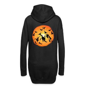 Sunshine Mountains Wilderness Birds Nature Sun - Sweat-shirt à capuche long Femme - noir - Dos